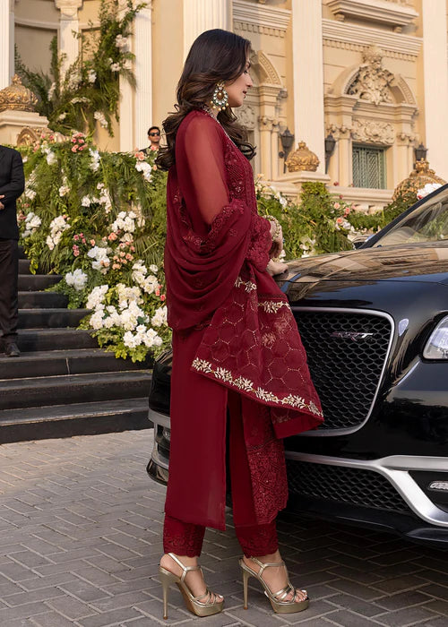 AZURE CHIFFON Stylish Fancy 3-Pc Suit