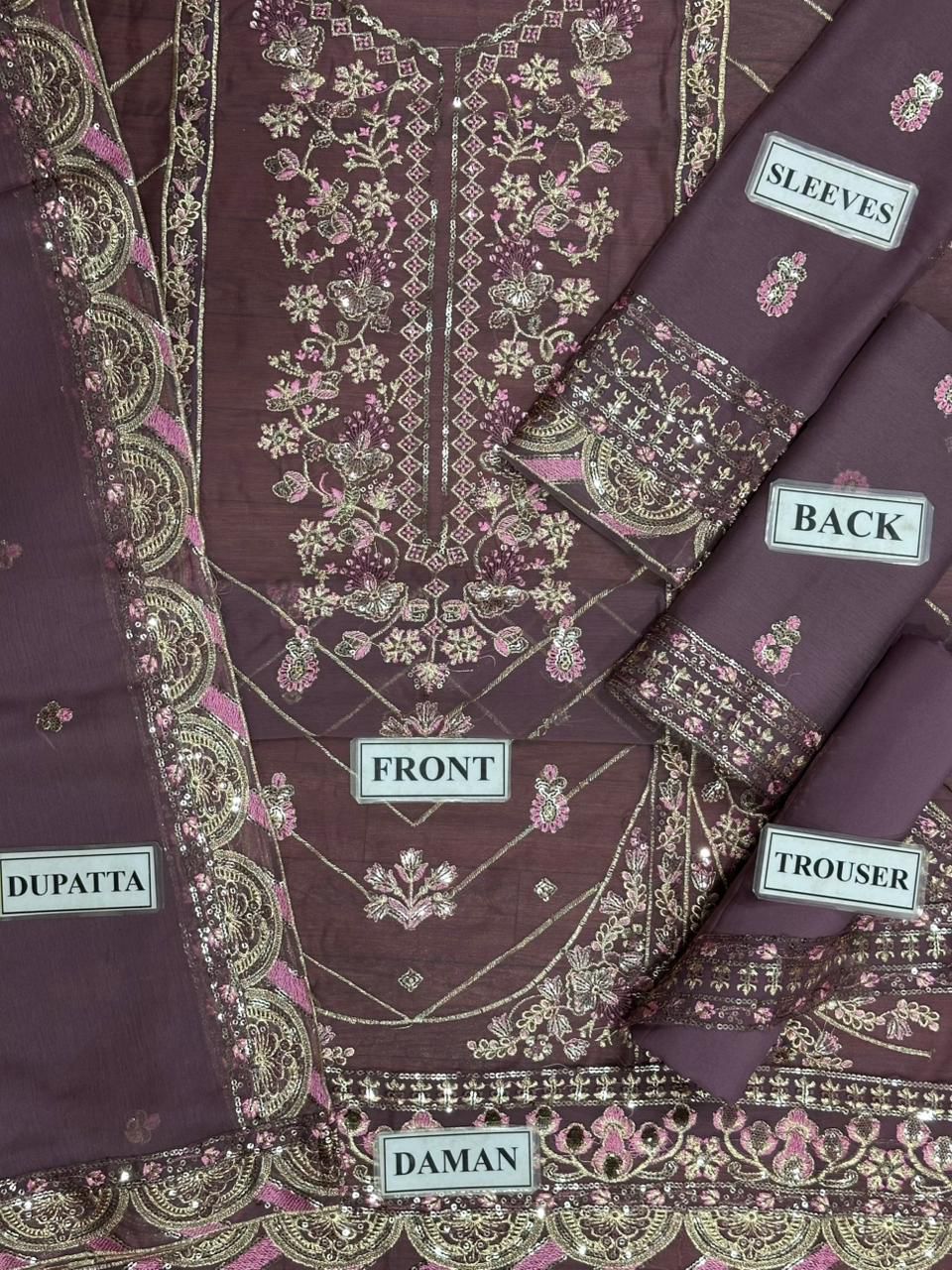 ASIM JOFA Embroidered Suit 3-Pcs