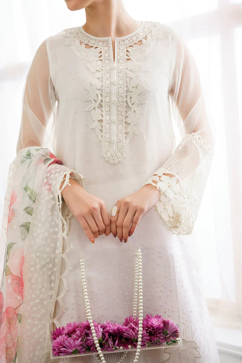 BAROQUE Embroidered Organza 3-Pcs