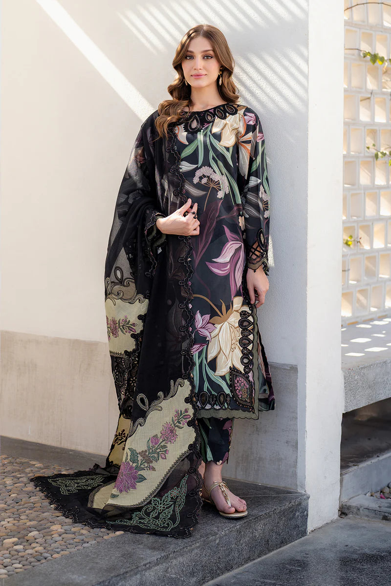 BAROQUE Embroidered Printed Lawn 3-Pcs