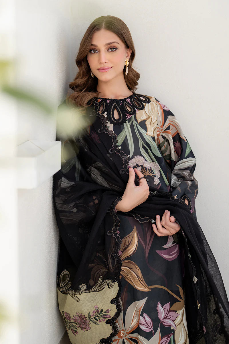 BAROQUE Embroidered Printed Lawn 3-Pcs