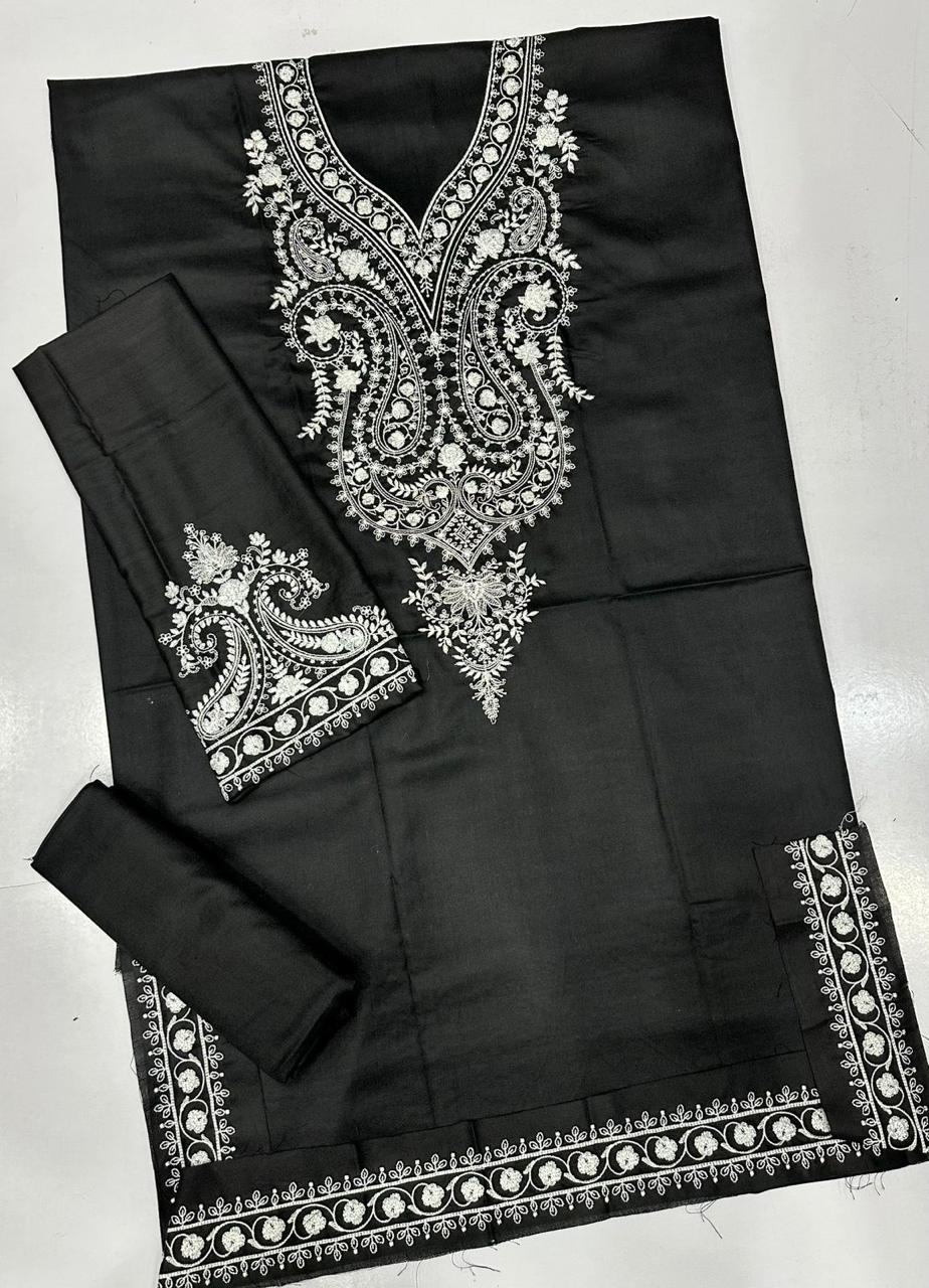 MARIA.B Luxury Embroidered Dhanak 3-Pcs