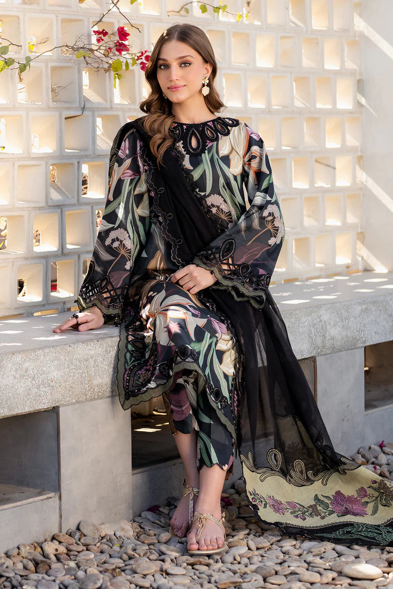 BAROQUE Embroidered Printed Lawn 3-Pcs