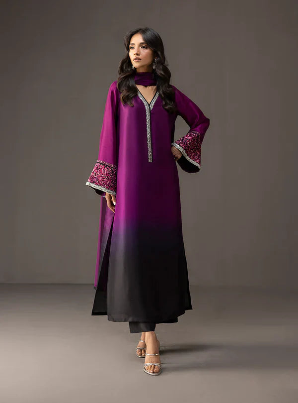 Zainab Chottani - Embroidered Silk 3-Pcs Suit