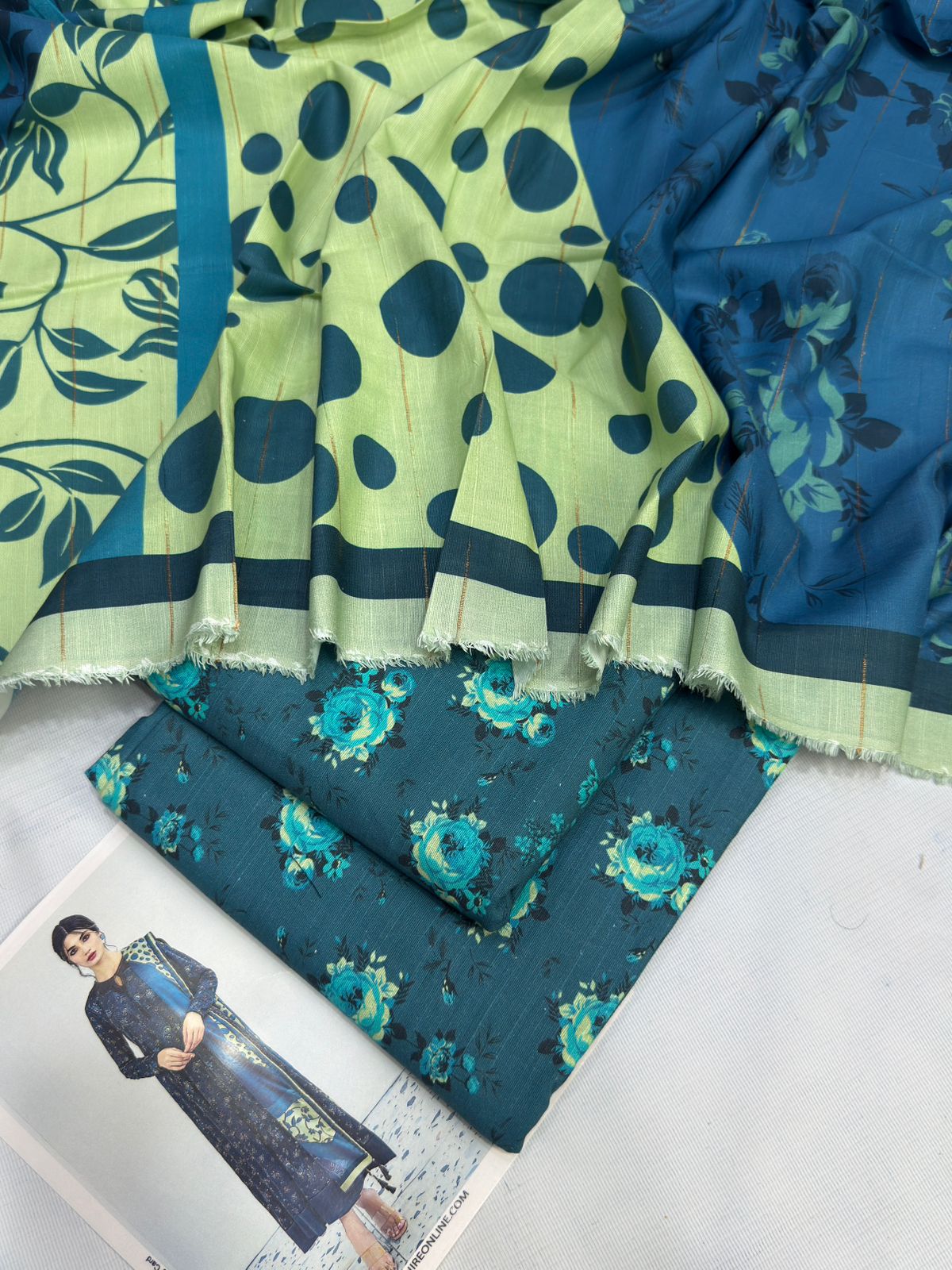 SAPPHIRE Premium Printed Khadar Vol 3-Pc Suit