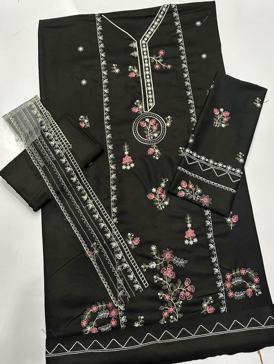 URGE Luxury Embroidered Dhanak 2-Pc Suit