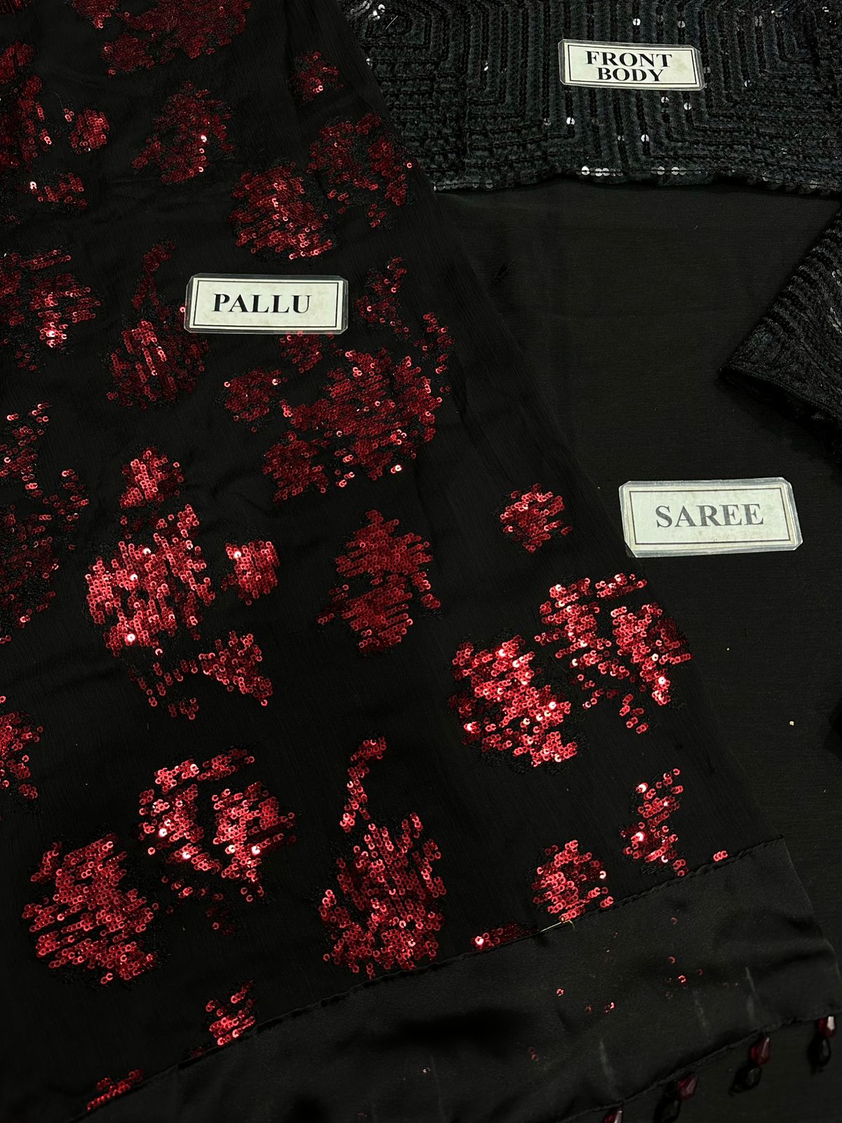 JAZMIN CHIFFON Luxury Black Saree