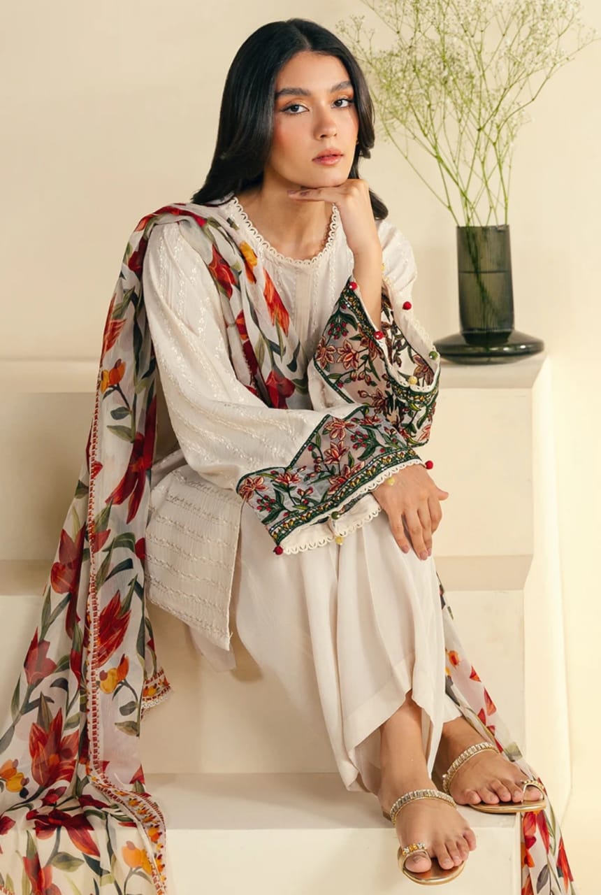 Jazmin New Arrival Lawn 3-Pcs suit