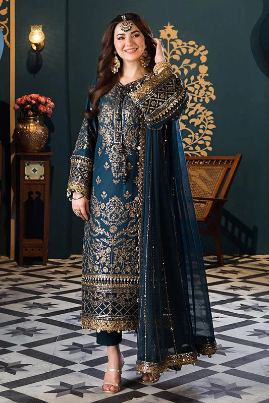 ASIM JOFA Chiffon Embroidered Fancy 3-Pc Suit