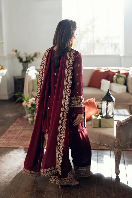 AZURE Chiffon Heavy Embroidered 3-Pcs