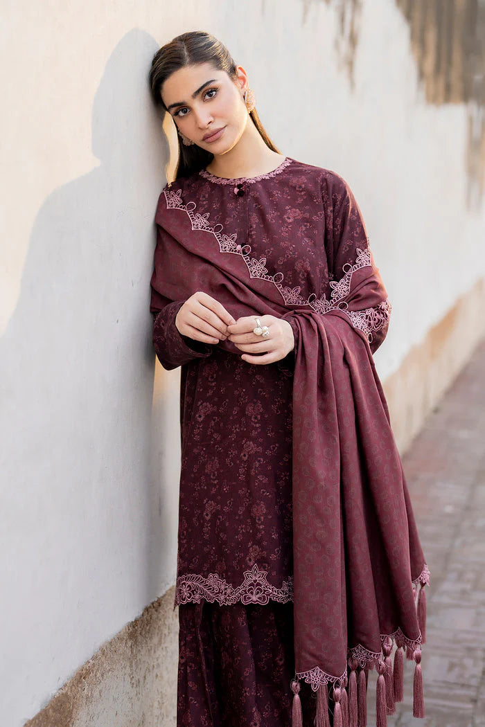 BAROQUE Dhanak Embroidered 3-Pc Suit