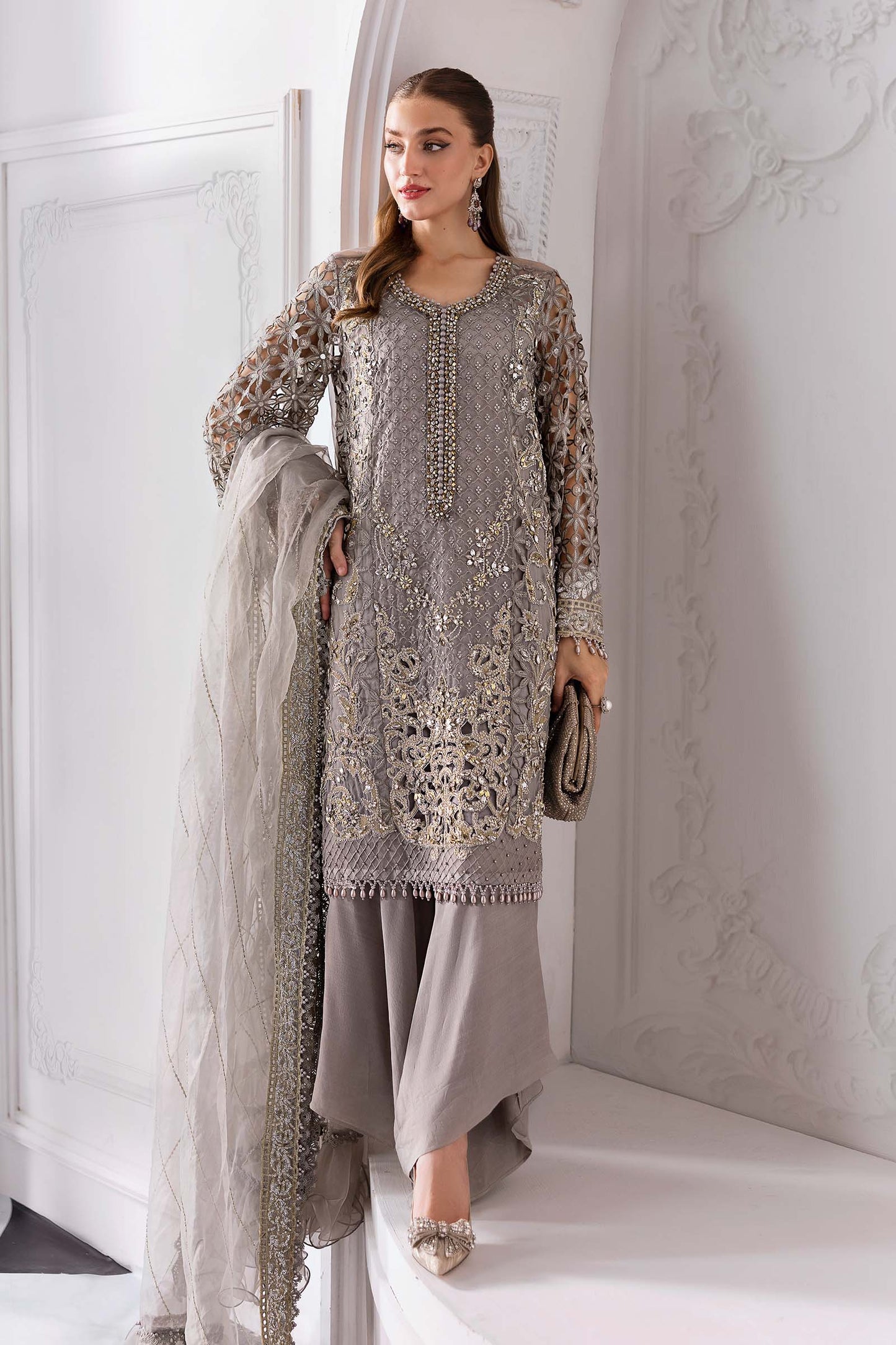MARIA.B Embroidered Organza Fancy 3-Pcs