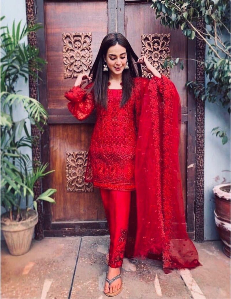 ZAINAB CHOTANI Net Fancy War 3-Pc Suit