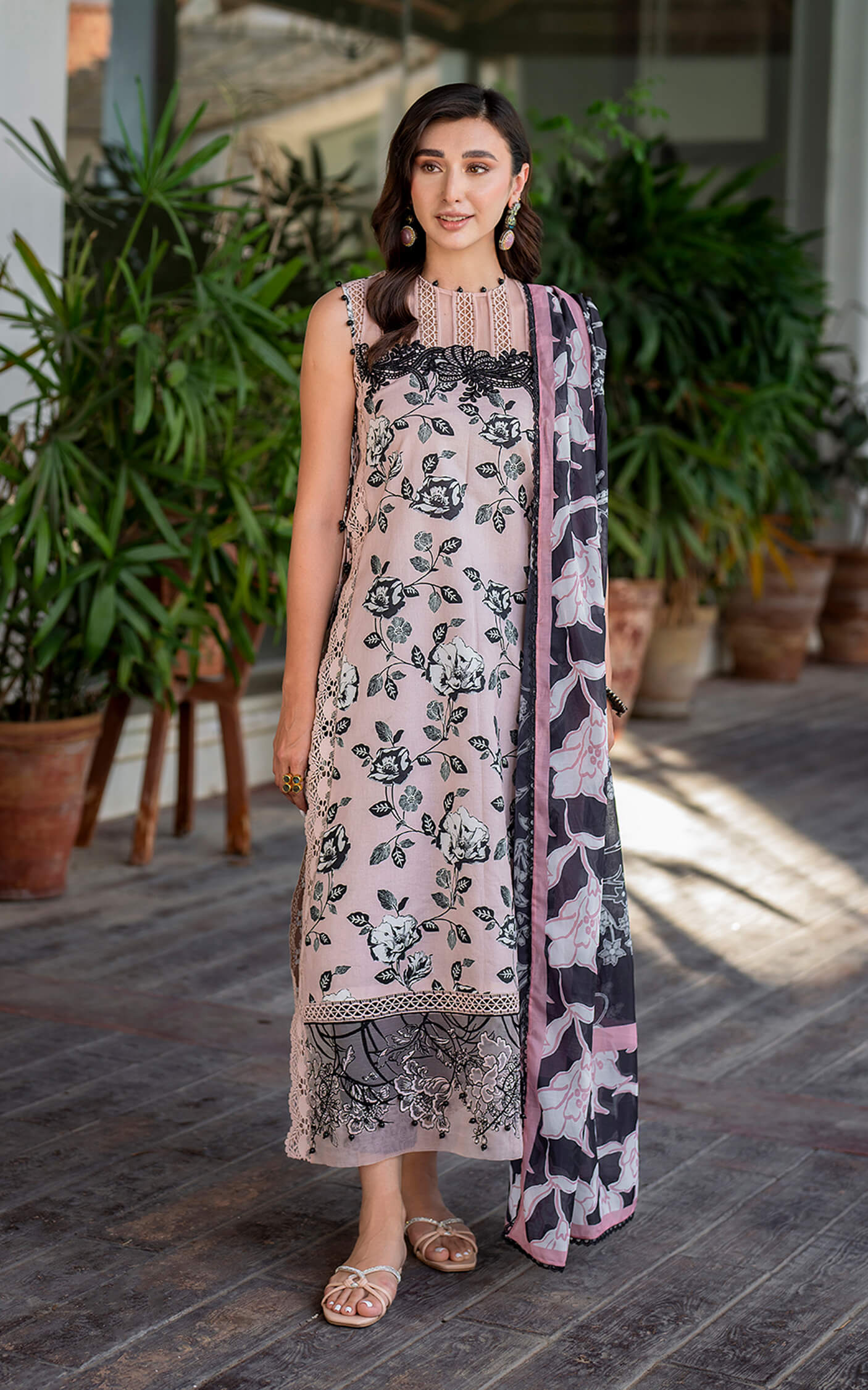 ASIFA NABEEL Dhanak Embroidered 3-Pc Suit
