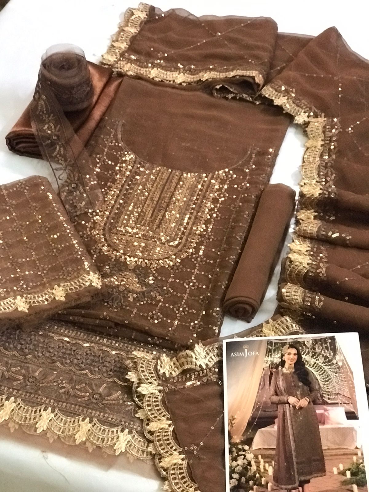 ASIM JOFA DASTAN Wedding Embroidered 3-Pcs