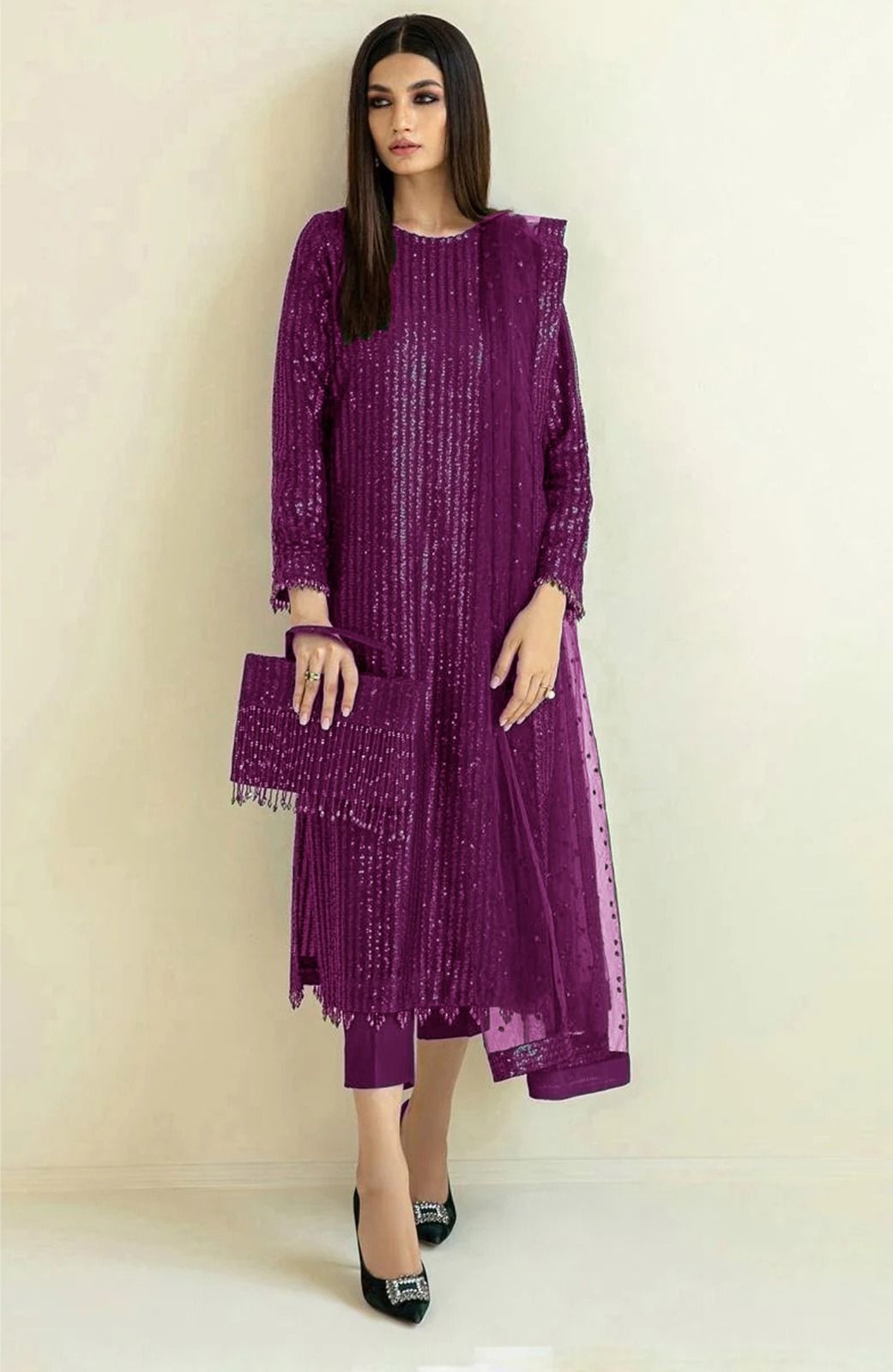 BAROQUE Luxury Party Wear 3-Pcs