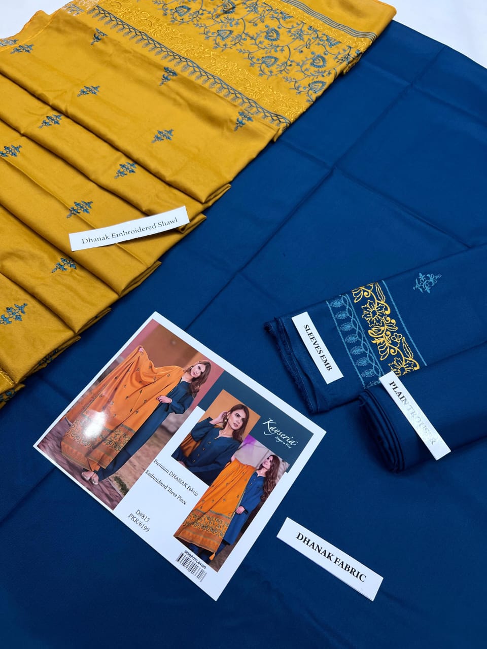 KAYSERIA Premium Dhanak 3-Pc Suit