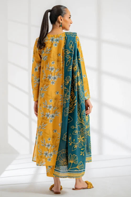 EGO Viscose Digital Printed 3-Pc Suit