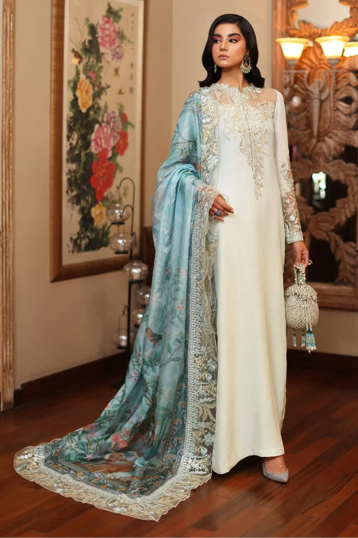AZURE LUXURIOUS SILK Fancy 3-Pcs