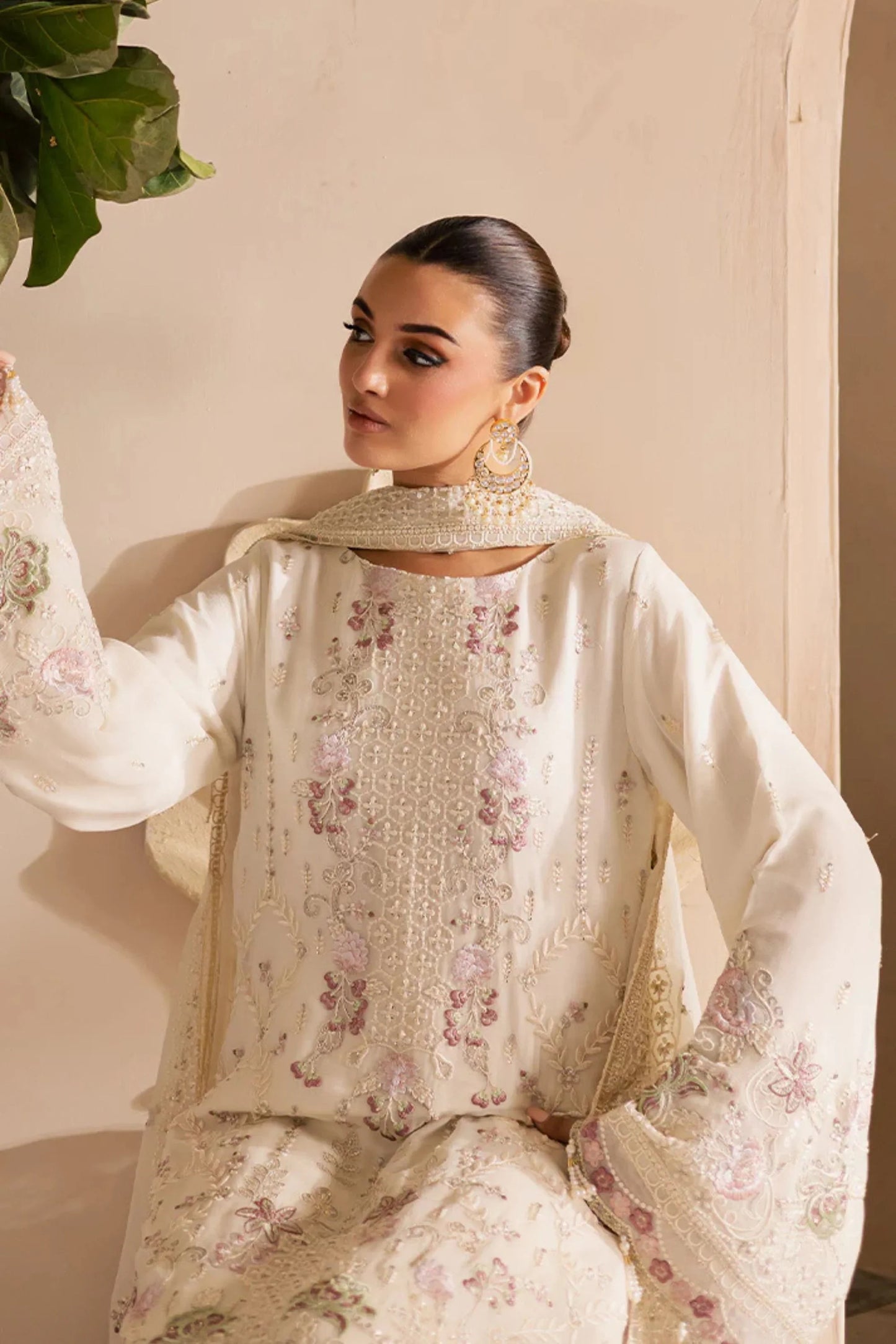 EMAN ADEEL Chiffon Heavy Embroidered 3-Pcs