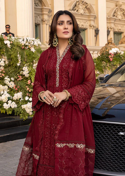 AZURE CHIFFON Stylish Fancy 3-Pc Suit