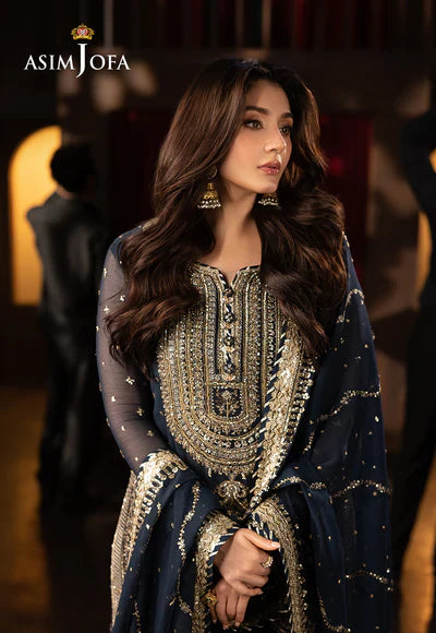 ASIM JOFA Full Embroidered Wedding -Pcs