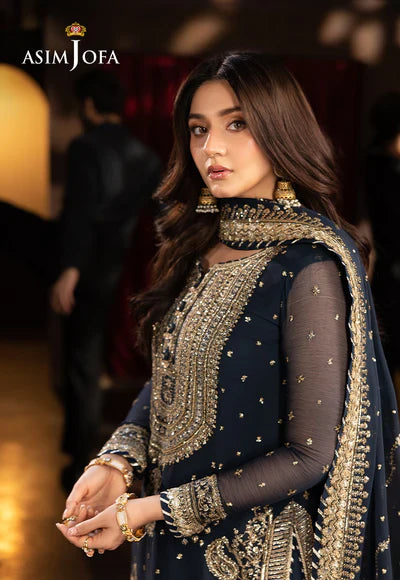 ASIM JOFA Full Embroidered Wedding -Pcs