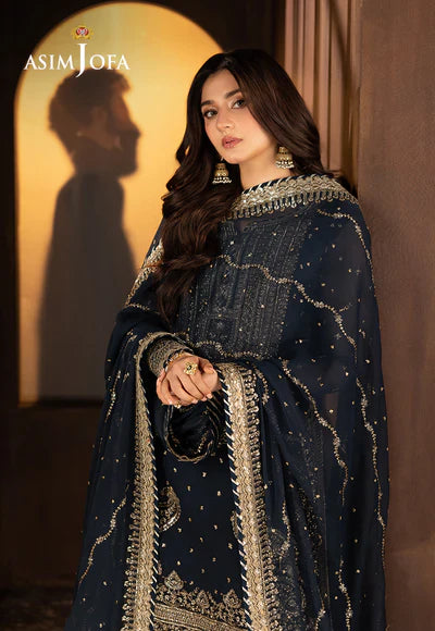 ASIM JOFA Full Embroidered Wedding -Pcs