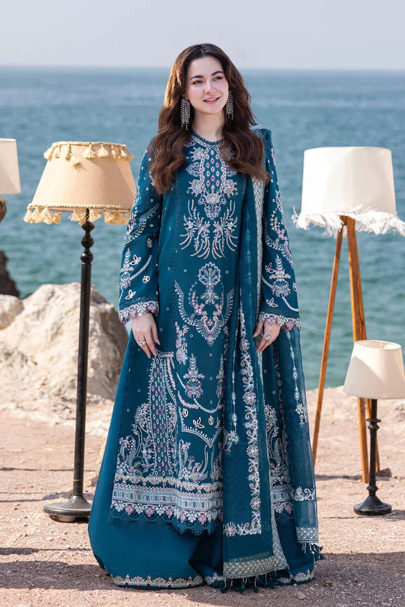 QALAMKAR Dhanak Heavy Embroidered 3-Pcs