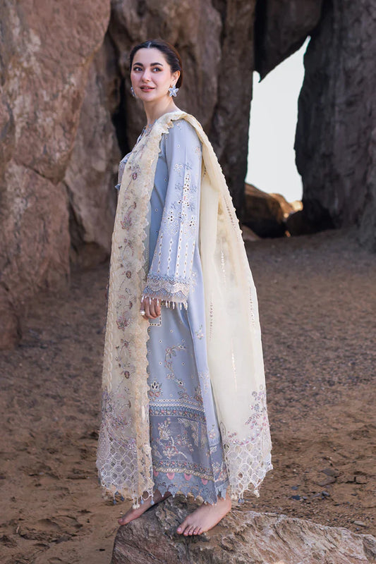 FIRUZE-QALAMKAR SAHIL KINARE LAWN- 3-Pcs