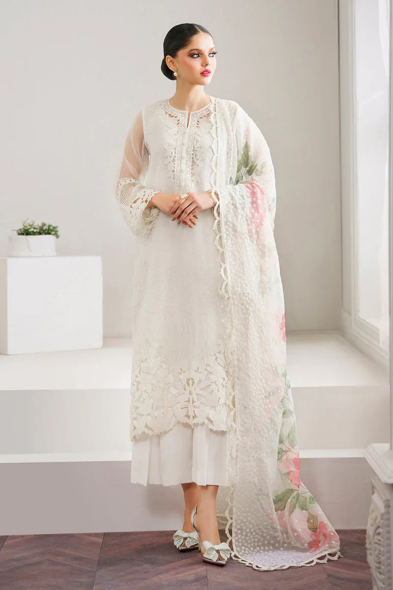 BAROQUE Embroidered Organza 3-Pcs