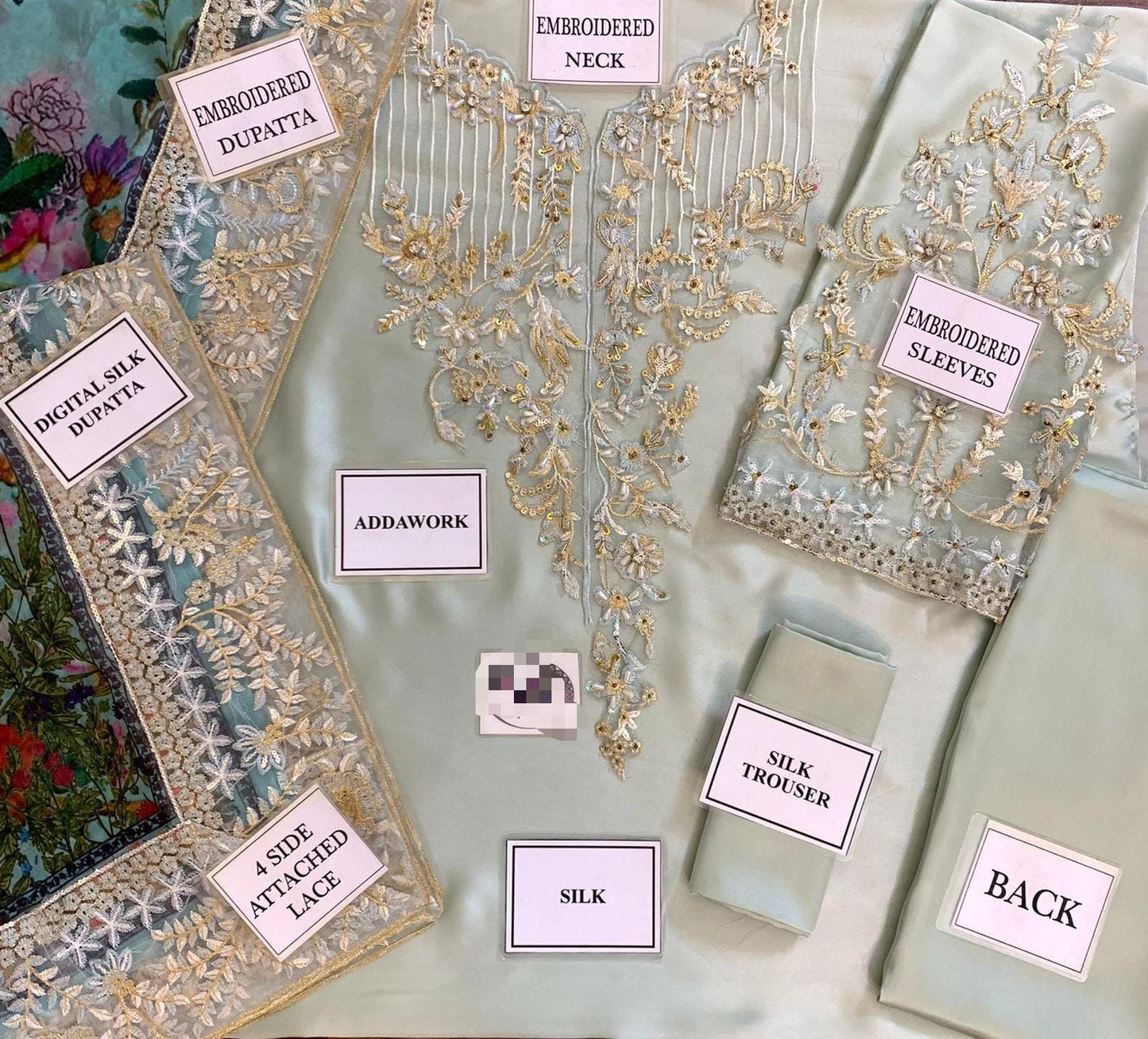AZURE Luxury Silk Fancy 3-Pc Suit