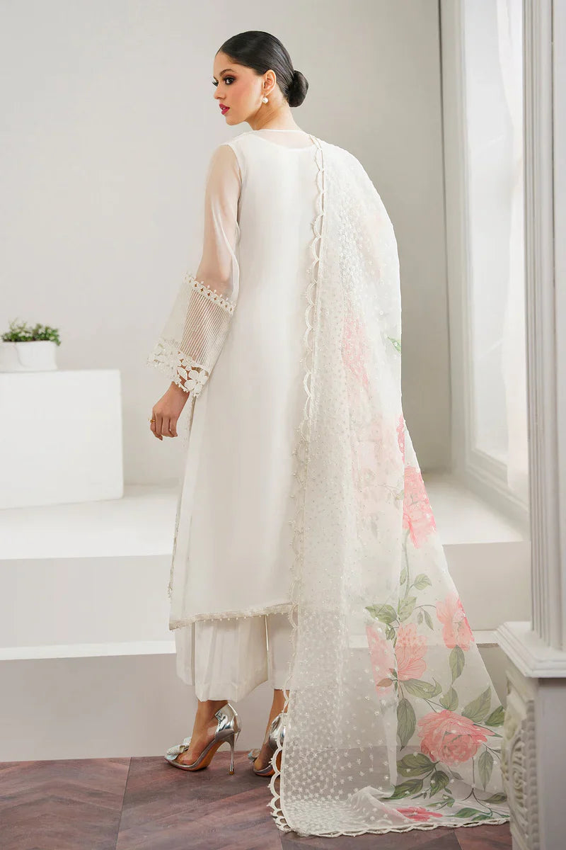 BAROQUE Embroidered Organza 3-Pcs