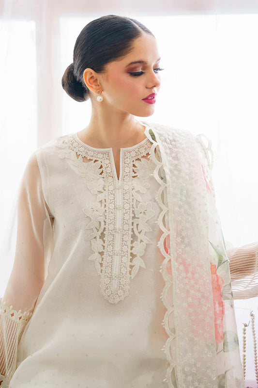BAROQUE Embroidered Organza 3-Pcs