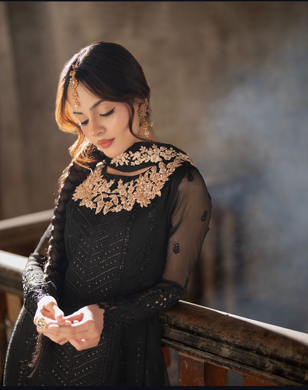 AZURE Luxury Chiffon Embroidered 3-Pcs