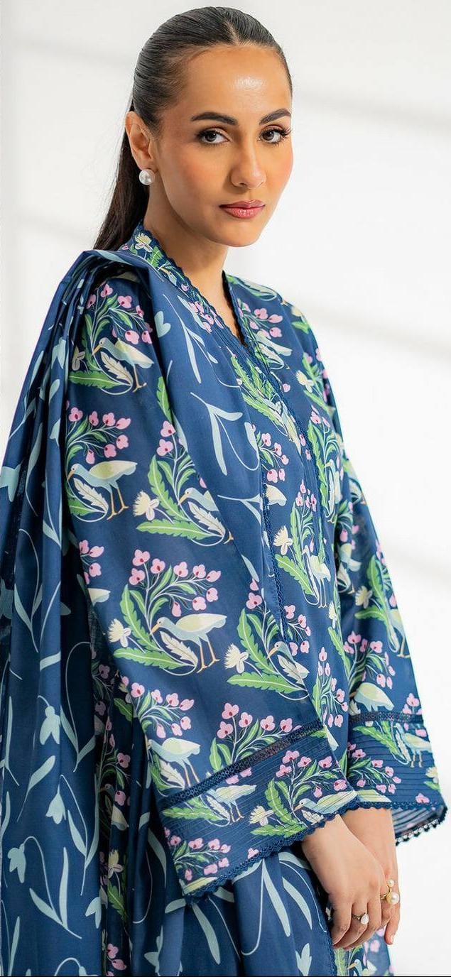 EGO Viscose Digital Printed 3-Pc Suit