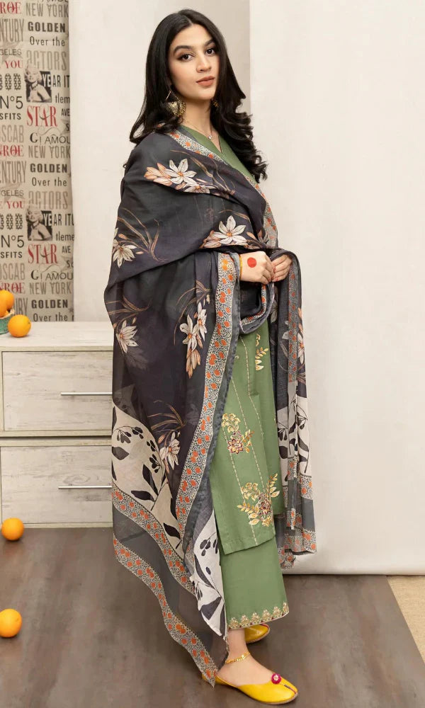 URGE Dhanak Embroidered 3-Pc Suit