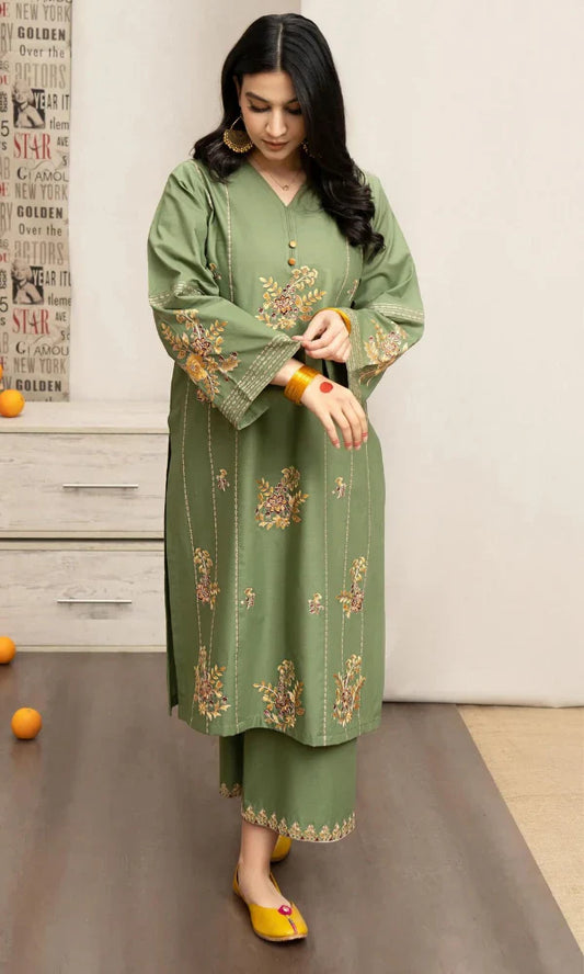 URGE Dhanak Embroidered 3-Pc Suit