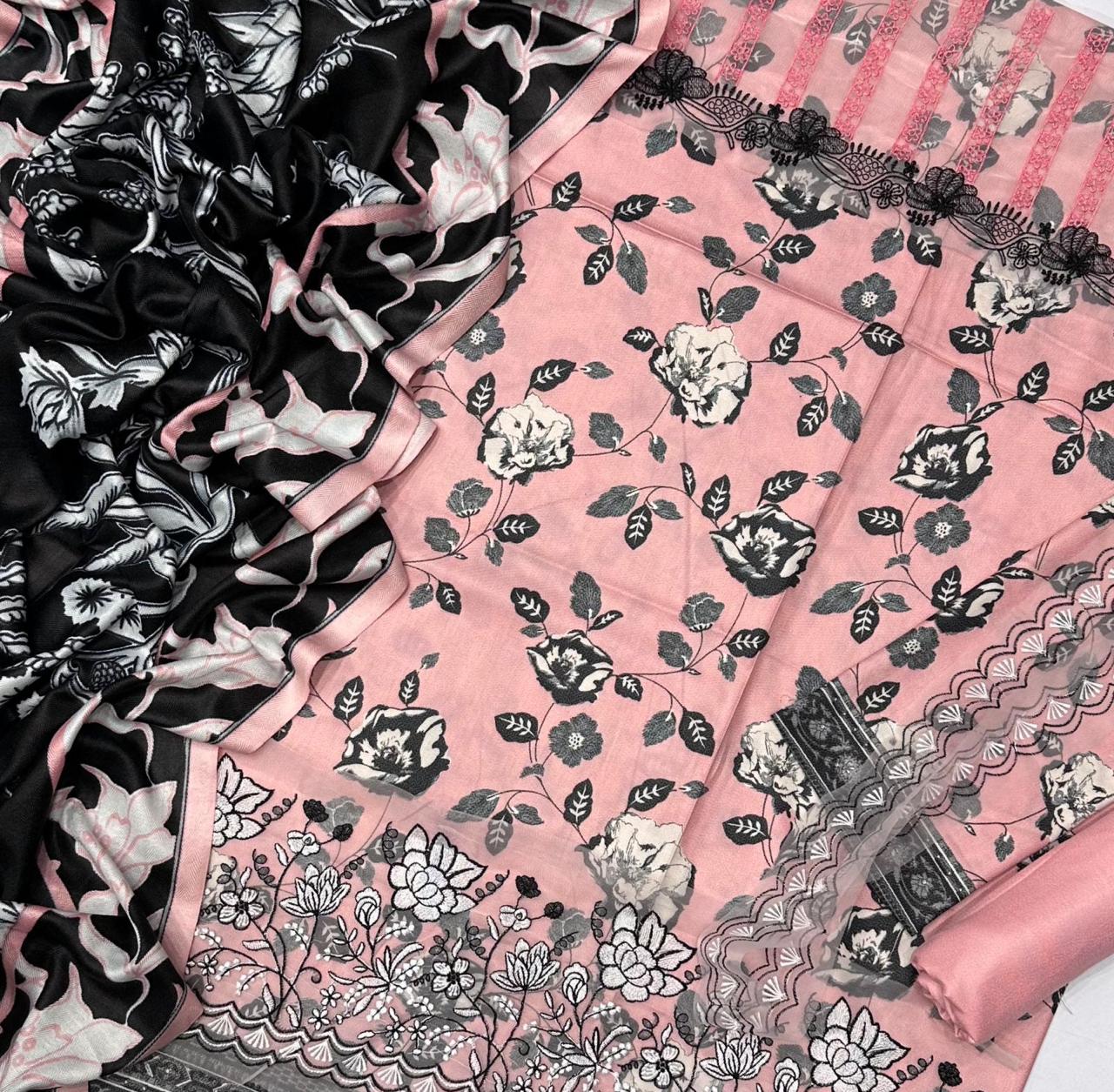 ASIFA NABEEL Dhanak Embroidered 3-Pc Suit