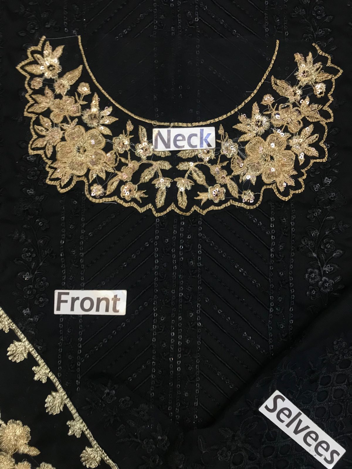 AZURE Luxury Chiffon Embroidered 3-Pcs