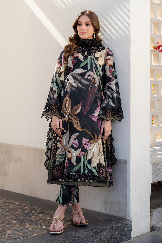 BAROQUE Embroidered Printed Lawn 3-Pcs