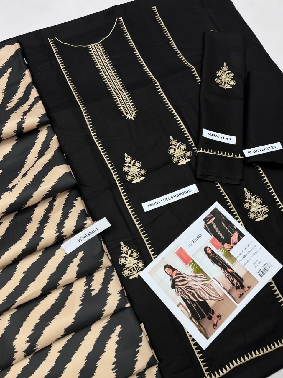 MAHMAIR Premium Dhanak 3-Pc Suit