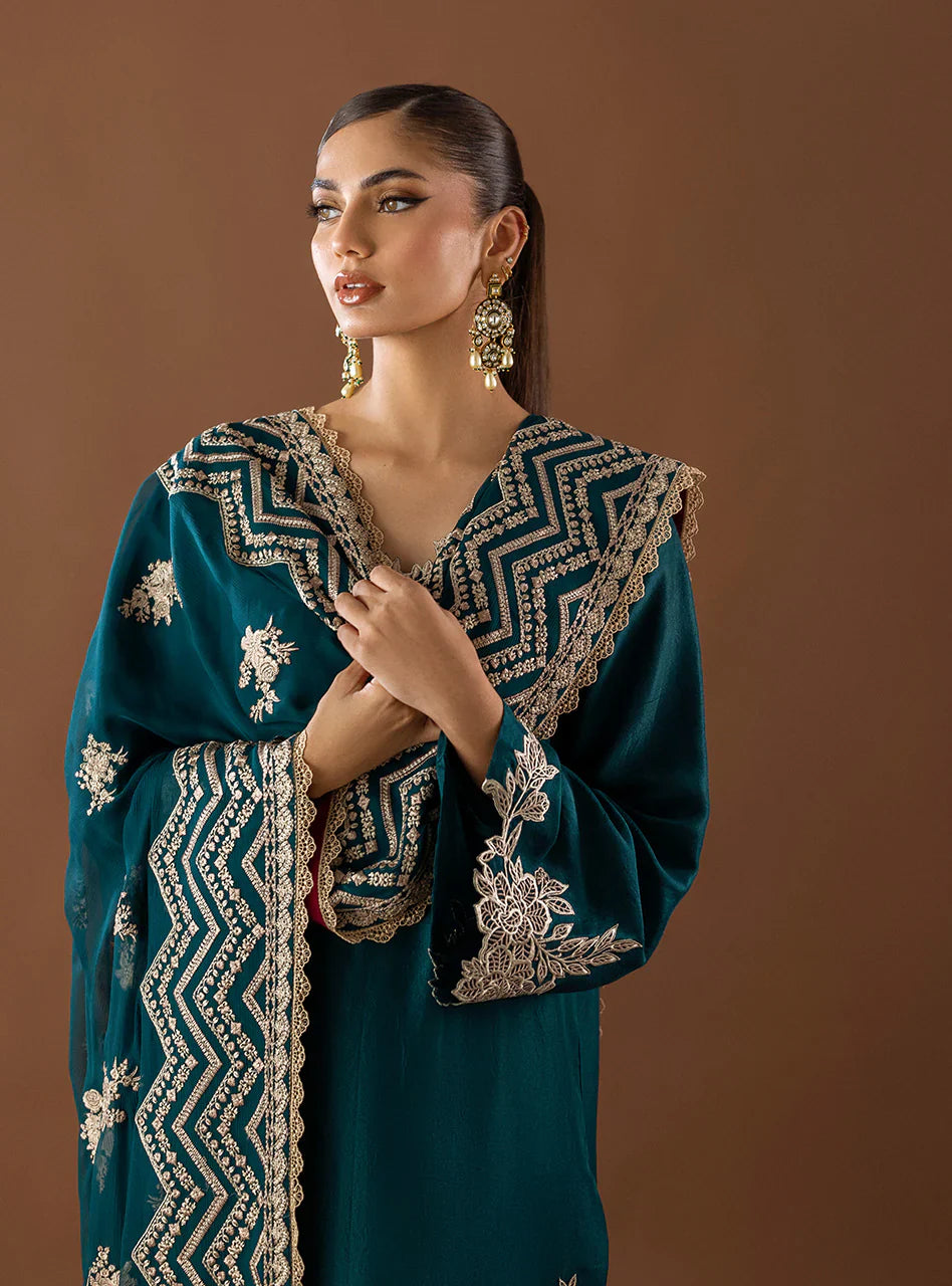 HEER Luxury Embroidered 3-Pcs Suit