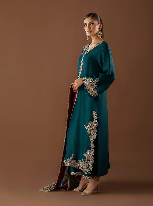HEER Luxury Embroidered 3-Pcs Suit