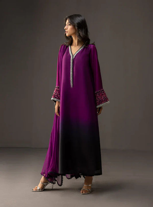 Zainab Chottani - Embroidered Silk 3-Pcs Suit
