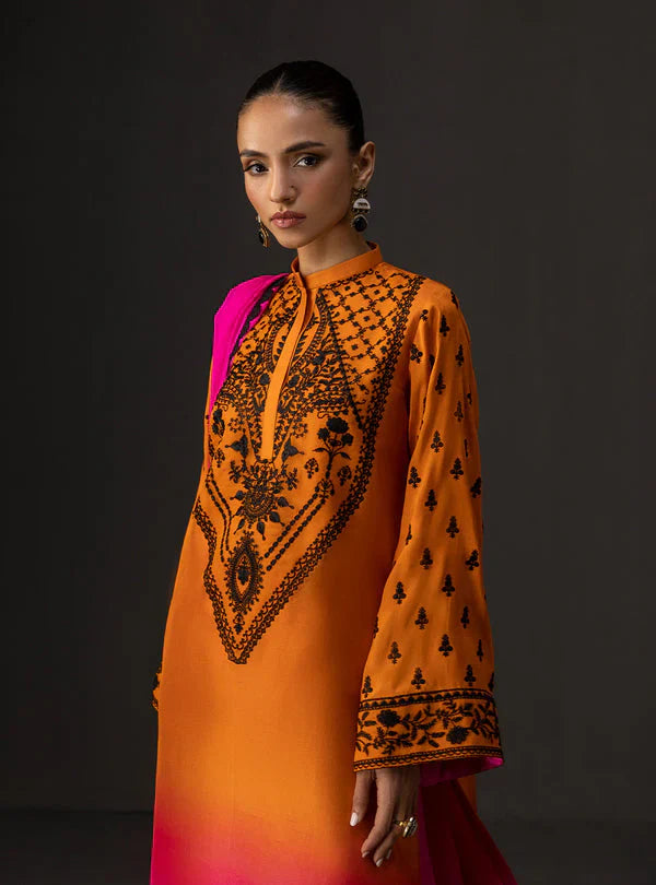 Zainab Chottani - Embroidered Silk 3-Pcs Suit
