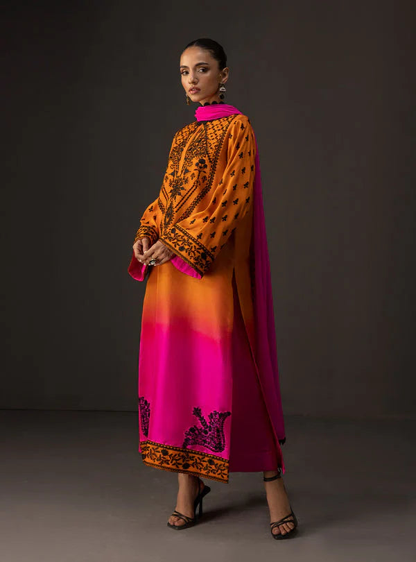 Zainab Chottani - Embroidered Silk 3-Pcs Suit