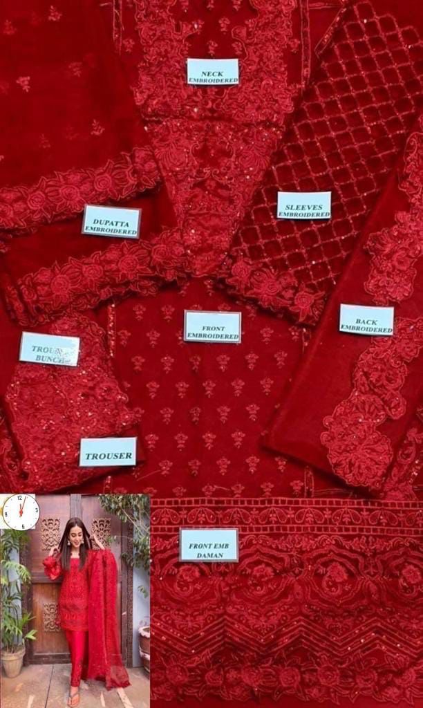 ZAINAB CHOTANI Net Fancy War 3-Pc Suit