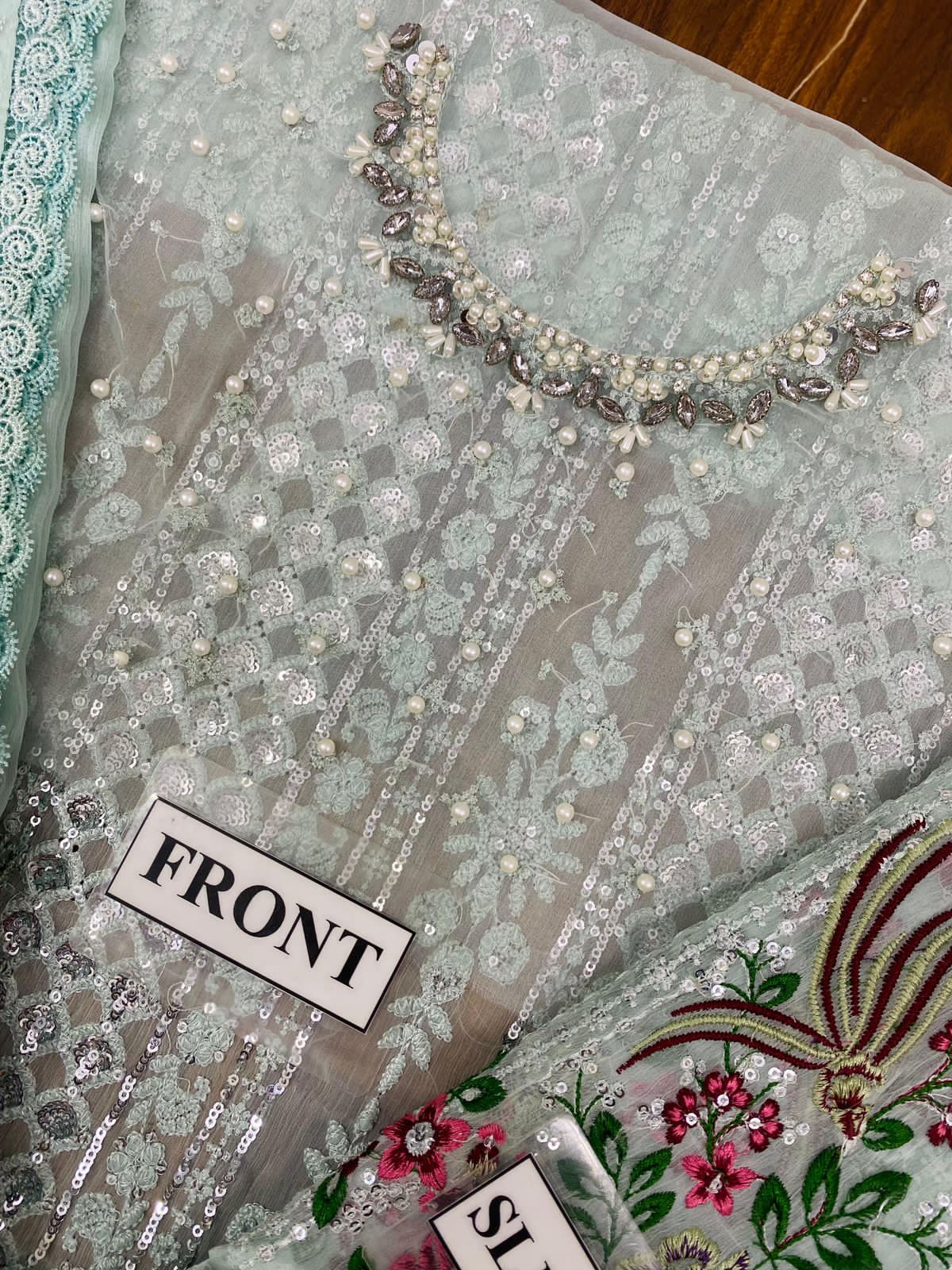 MARIA B Chiffon Heavy Embroidered Fancy 3-Pcs