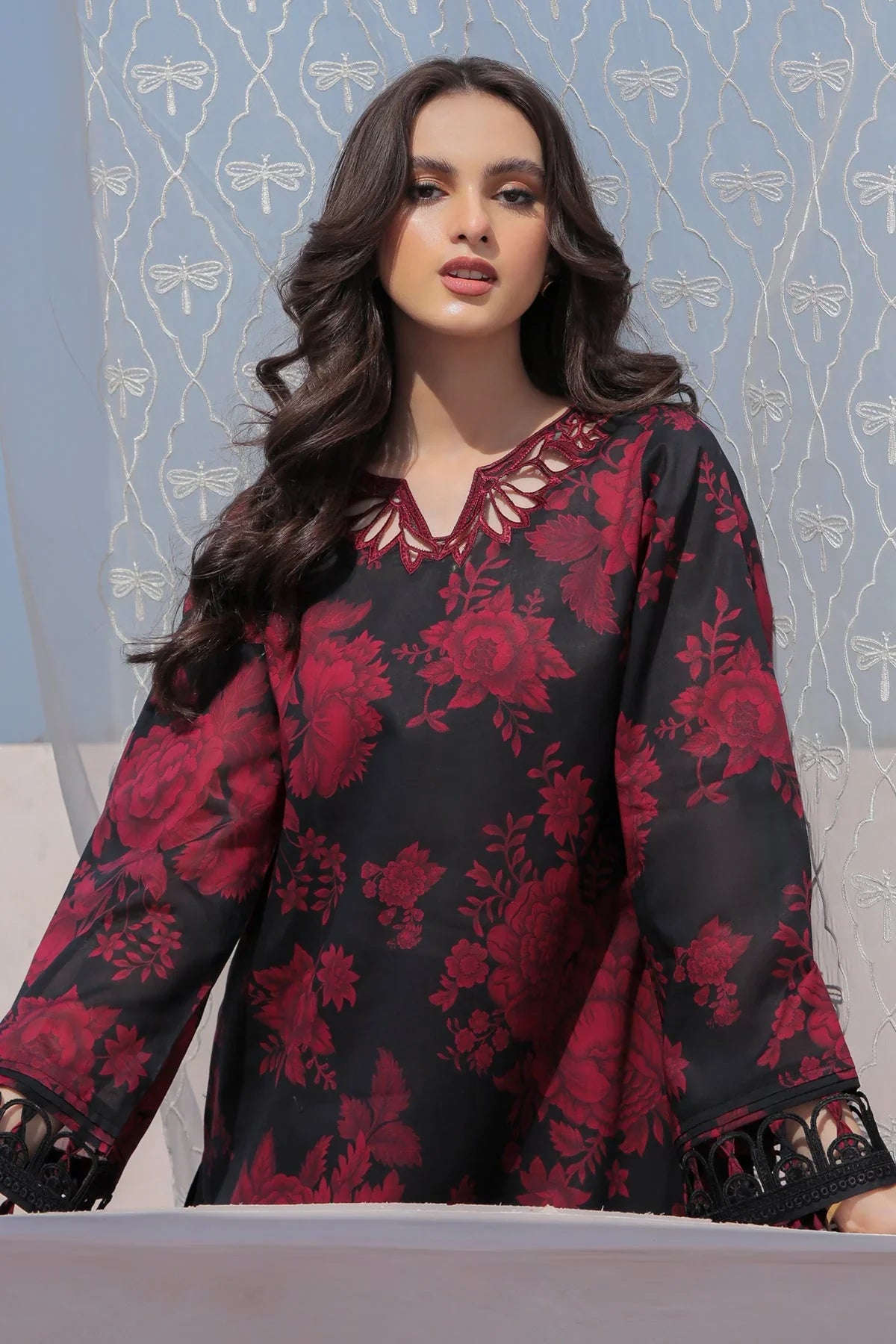 BAROQUE Printed Lawn 3-Pcs Suit
